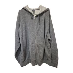 Vintage Joe Boxer 2XL Dark Gray Full-Zip Hoodie Pockets Cotton Blend 90s